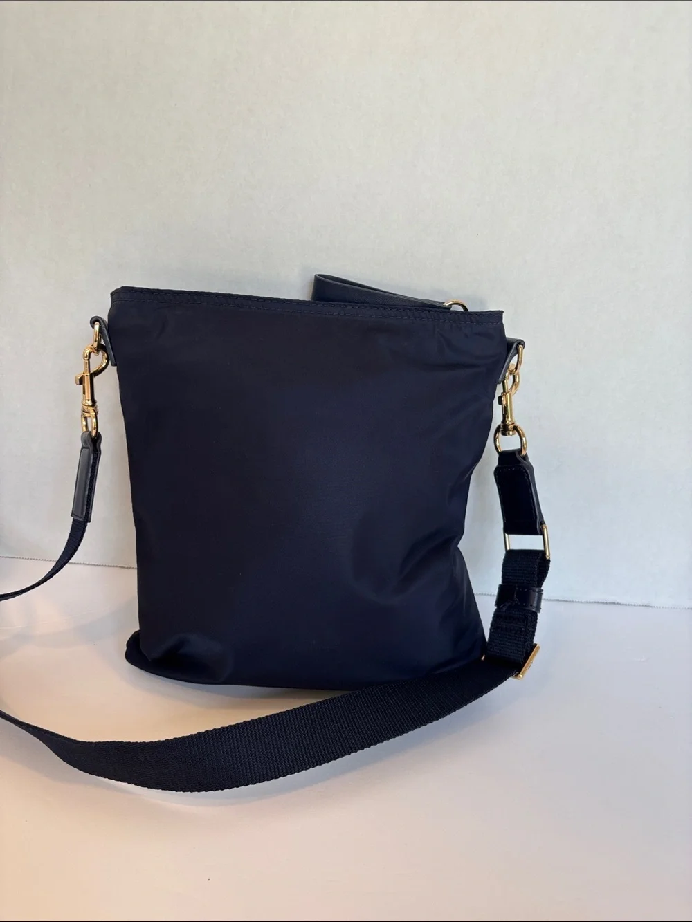 Tory Burch Navy Tilda Swingback Crossbody with Gold-Tone Hardware